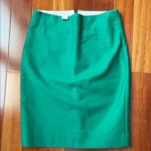 J. Crew Vibrant Green Pencil Skirt